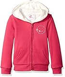 Dream Star Girls' Thermal Zip up Hoodie W/ Sherpa Lining and Rhinestone Icon