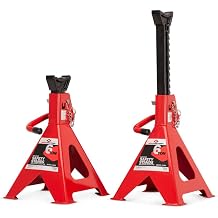 AFF 6 Ton Jack Stand Set - Heavy Duty Ratchet Style Jack Stands - Pair