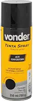 Kit 2 Tinta Spray Alta Temperatura Preto 350ml Vonder Preto
