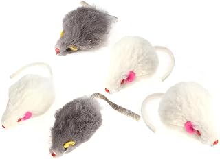 POPETPOP 10 pcs Exercise Cat Plaything False for Mice Toy Interactive Kitten Random Color Toys Rattle Plush Funny Pet Activity Adorable Cats Mini Play