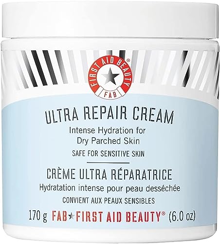 First Aid Beauty Ultra Repair Cream, Crema Hidratante Intensa Facial y Corporal Mujer de Rápida Absorción para Pieles Secas y Sensibles, 170 gr