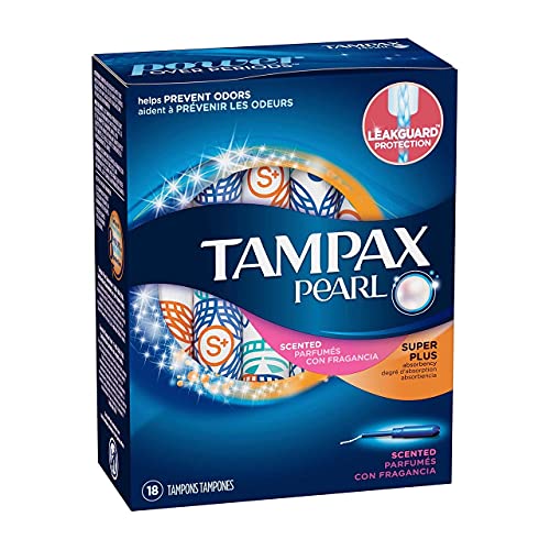 Tampax Pearl Tampons With Plastic Applicators, Super Plus Absorbency 18 ea (Pack of 3)