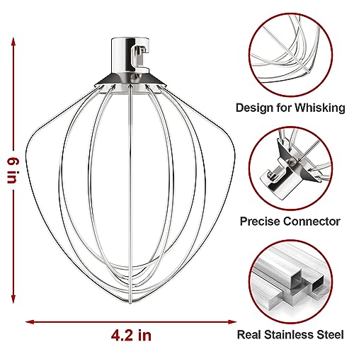 Cofun C2301 6 Wire Whisk Attachment For Kitchenaid Stand Mixer thumb #2
