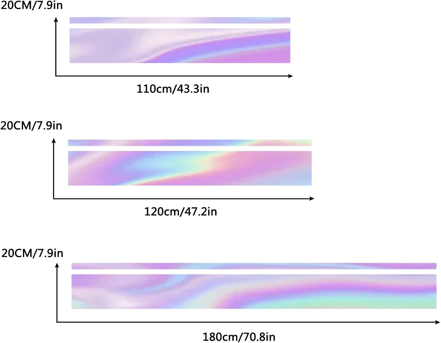3PCS Car Hood Body Roof Modified Sport Style Stripe Sticker Graphic Vinyl Racing Decal Decoration Accessories for Vehicles Discoloration