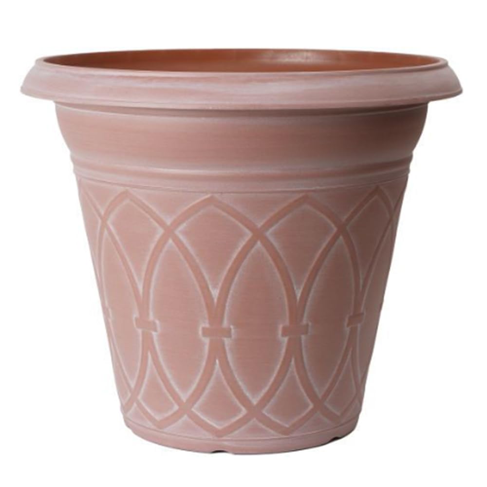 YouGarden Durham Cloudy Terracotta Planter, 35cm Container for Garden Flowers