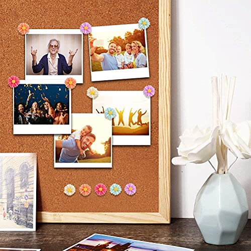 30 Pieces Flower Pushpins Flower Thumb Tacks Decorative Floret Push Pins Colorful Floret Thumbtacks For Photo Wall, Feature Wall, Whiteboard, Cork Board, Map, Bulletin Board, Office Or Home #TOP5