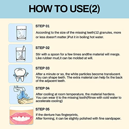 Tooth Repair Kit，Diy Dental Care Kit For Crowns Filling Temporary Teeth Replacement Kit For Fixing The Missing And Broken (6Pcs-002) #TOP5