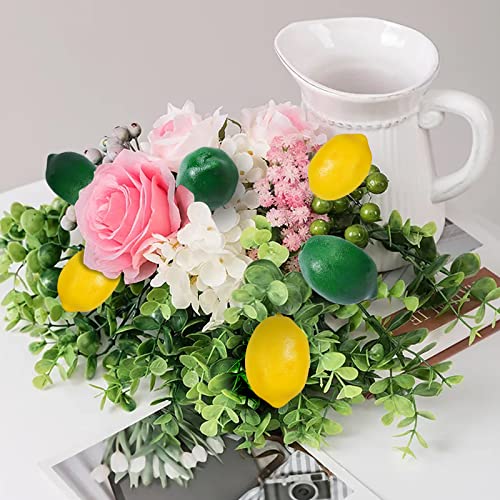 Maidprin 20 Pcs Fake Lemons Limes Artificial Fruit Faux Lemon Decorative Bowl Vase Filler Decoration For Home Kitchen Party Decor #TOP3