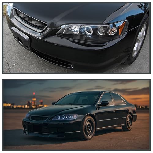 SPEC-D Projector Headlights for 1998-2002 Honda Accord Black Housing - Image 3