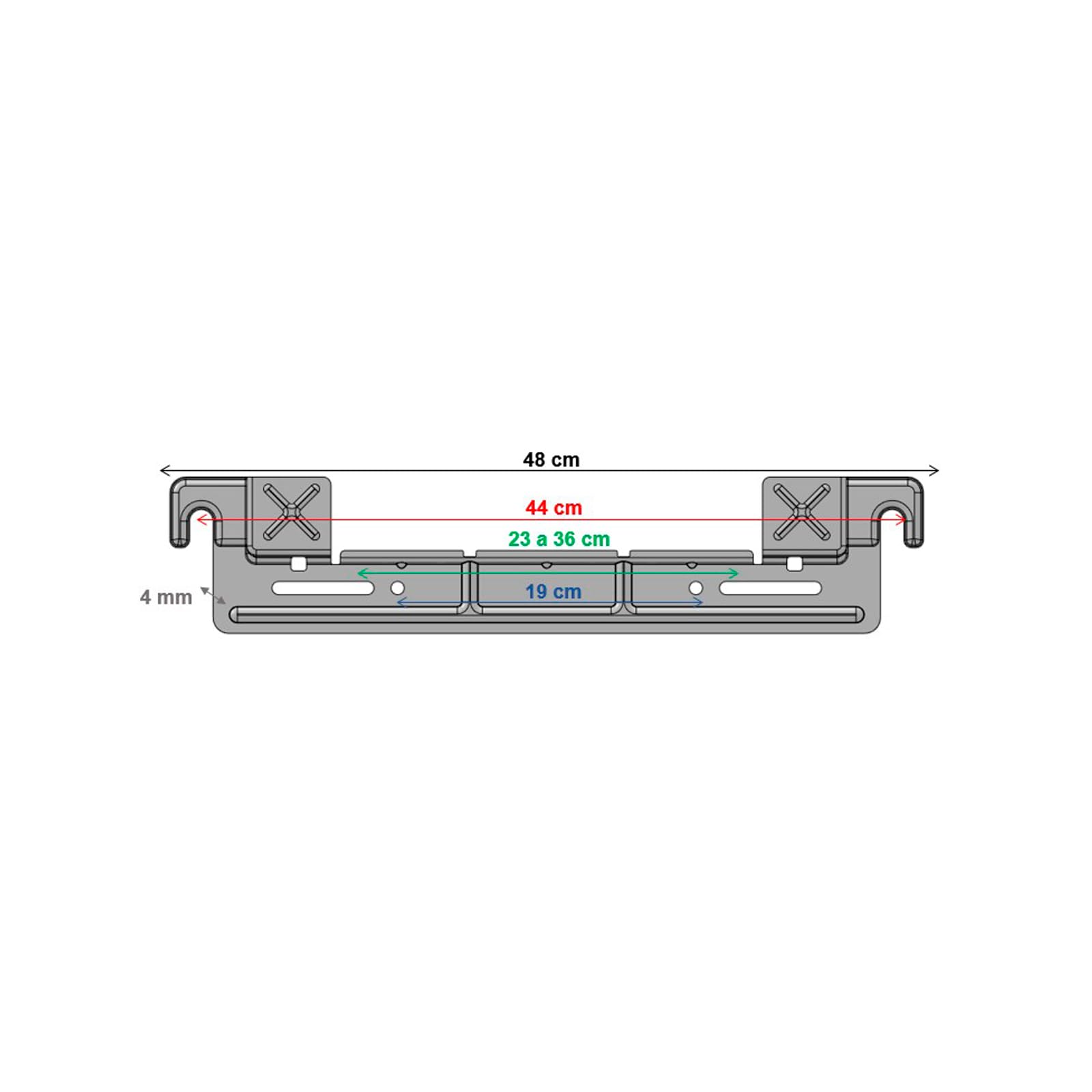 Ariston - Instafix, Soporte Universal Termo Electrico, Accesorio de Montaje y Herramientas Bricolaje para Instalación de Calentador de Agua Electrico, Fabricado para Instalación en España, 48x0.3x7cm