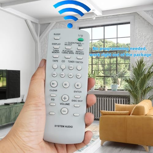 Télécommande de rechange RM-SC50 compatible avec micro-système Sony MHC-RG295