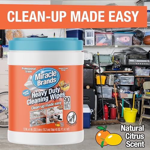 MiracleWipes for Heavy Duty Cleaning (90 Count) - All Purpose Cleaner, Kitchens, Bathrooms, Countertops, Hands, Indoors, Outdoors - Removes Grease, Grime, Crayon, Dirt & More (Pack of 6) - Image 7