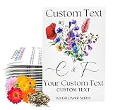 Custom Seed Packets Bulk Prefilled With Wildflower Seeds Wedding Party Favors Personalized for Bridal Shower Guest Wedding Baby Business Logo