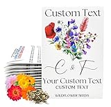 Custom Seed Packets Bulk Prefilled With Wildflower Seeds Wedding Party Favors Personalized for Bridal Shower Guest Wedding Baby Business Logo