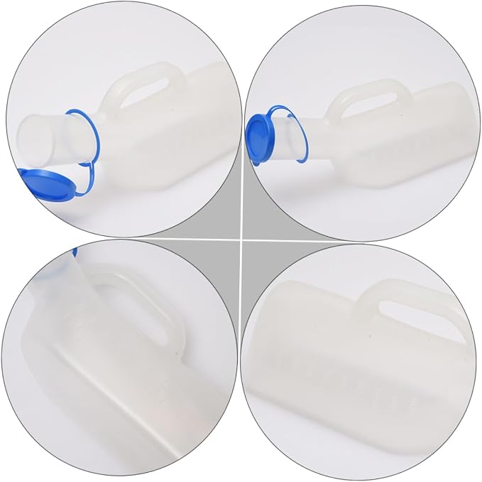 Orinal portátil duradero para pacientes masculinos y femeninos con diseño ergonómico para comodidad, uso para personas mayores, encamadas y para viaje, con gran capacidad miniatura 7