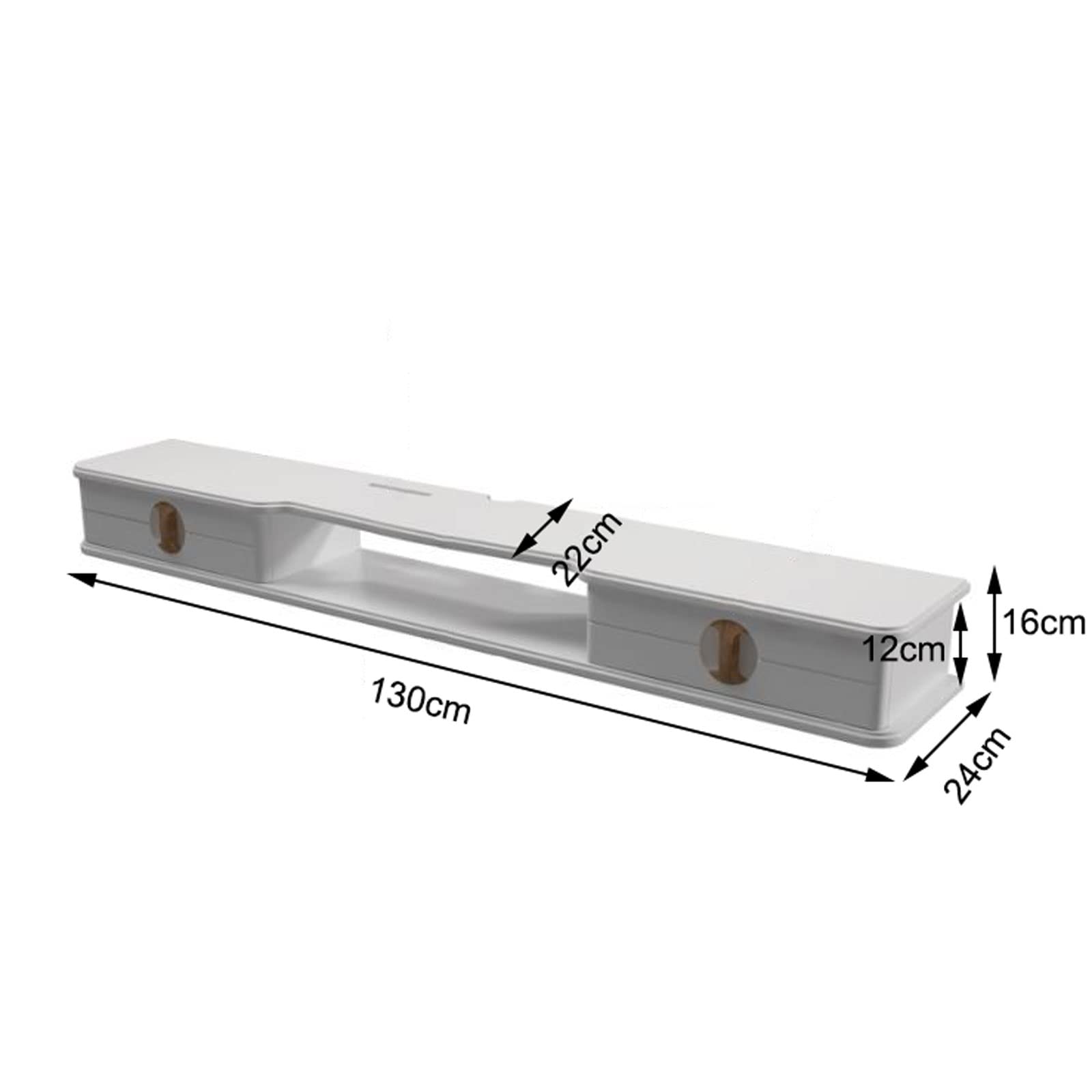 Scaffale galleggiante da parete per TV, lettori DVD, giocattoli, libreria, supporti TV, console TV, organizer con router, set top box, cornici per foto, CD, lettore DVD, Sky Box per la casa