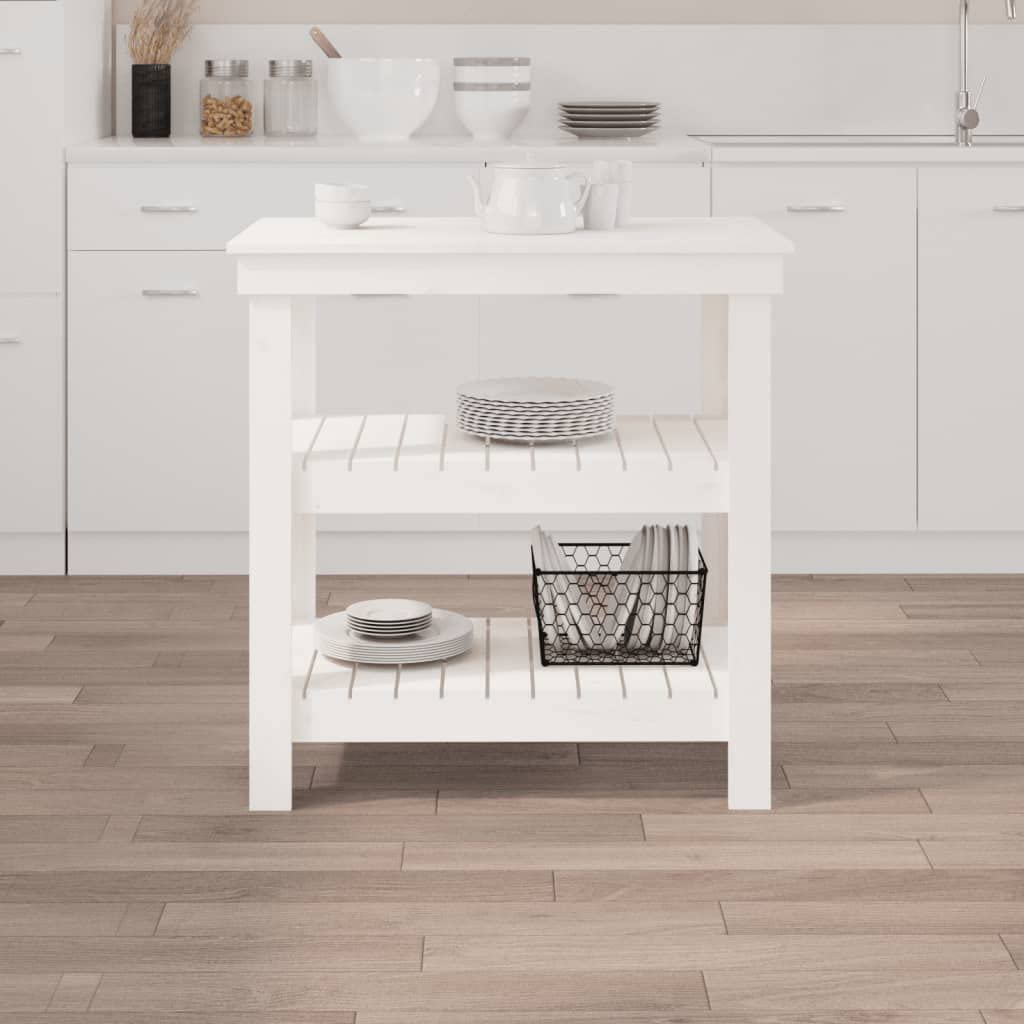 Banco de trabajo de madera maciza de pino con espacio de almacenamiento y las dimensiones 78,5 x 50 x 80 cm como mesa de trabajo robusta