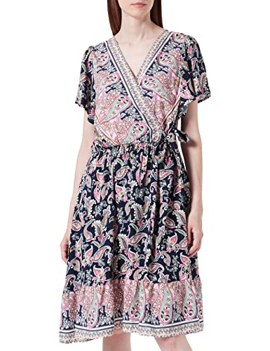 usha FESTIVAL Robe, Marine Multicolore, L Femme Cover