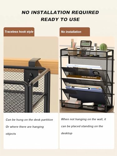 5-Tier-Mesh-Wall-File-Organizer3-Pockets-vertical-Mount-Hanging-Organizer-with-TopBottom-Tray-2-Hooks-Wall-Mount-Door-Hanging-for-Office-Home