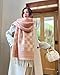 iCuviy Winter Woven Soft Women's Scarf Christmas Fashion Scarf for Women Thanksgiving Gift Pink