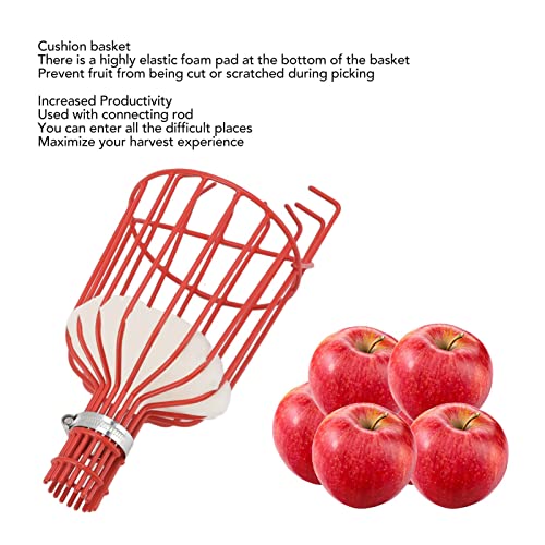 Iuibmi Fruit Picker Basket, Fruit Picker Tool With Cushion To Prevent Bruising, Fruit Harvesting Tool For Apples Orange Lemon Pear Mango (Head Only, Pole Not Included) #TOP6
