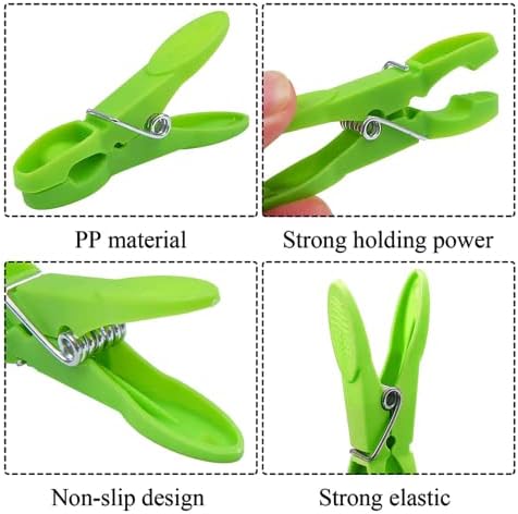Clothes Pegs,Huoberr 48 pcs Plastic Clothes pegs for washing line,Heavy Duty Laundry Clothes Pegs with Durable Springs, non-slip Clothes pegs for clip clothes, pictures and crafts