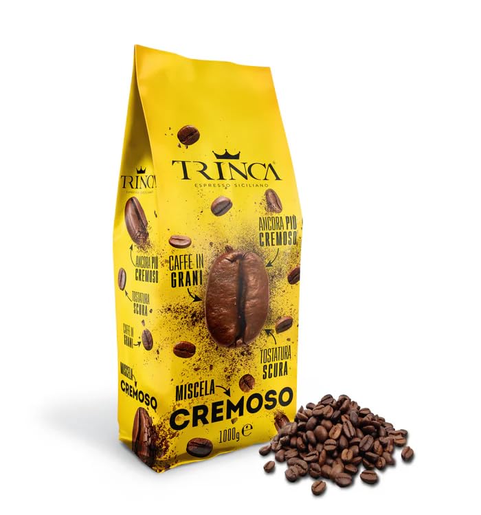 6 Buste Confezioni 1 kg Caffe' Trinca in Grani Miscela Vending