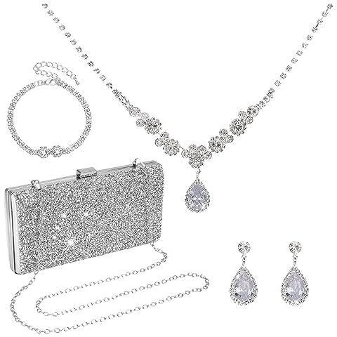 Invalidism 4 Pcs Bridal Jewelry Set Cover