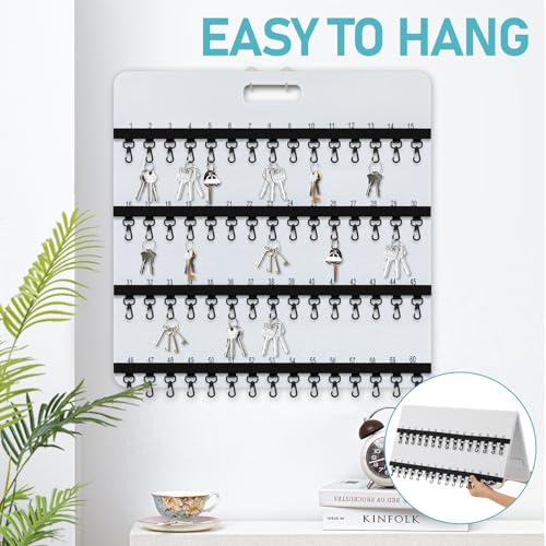 Colingmill 24'' x 24'' Key Rack Wall Mount with 38 Numbered Self Closing Hooks Felt Key Holder Board Storage for Car Dealer Property Manager Valet Parking Residential Small Businesses by Colingmill - Used condition - Image 3