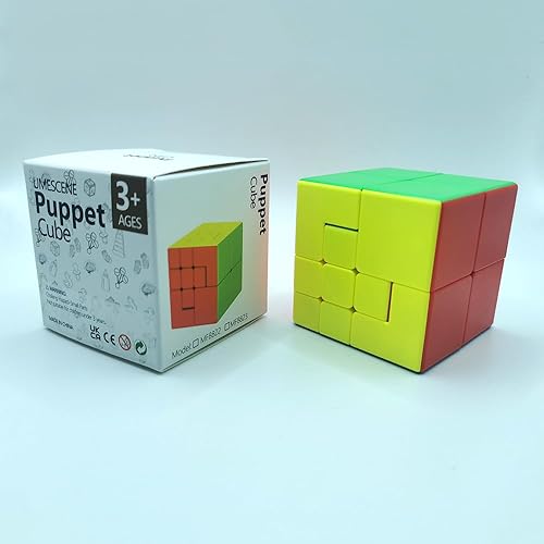 Cubo de velocidad de marionetas de 3 x 3, cubo mágico de vendaje de 3 x 3, rompecabezas de rompecabezas de rompecabezas de rotación limitada, nuevo
