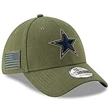 Farbe: Olive New Era NFL Dallas Cowboys Salute to Service 2018 Sideline 39THIRTY Stretch Fit Game Cap, Größe :S/M