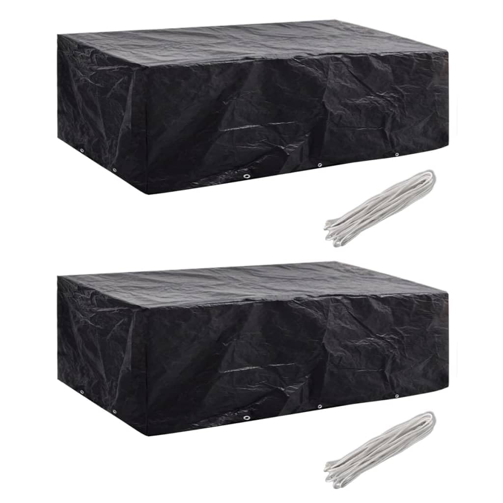 Akcesoria do mebli ogrodowych - pokrowce na meble ogrodowe - pokrowce na meble ogrodowe 2 szt. 8 osób poliester rattan 300 x 140 cm