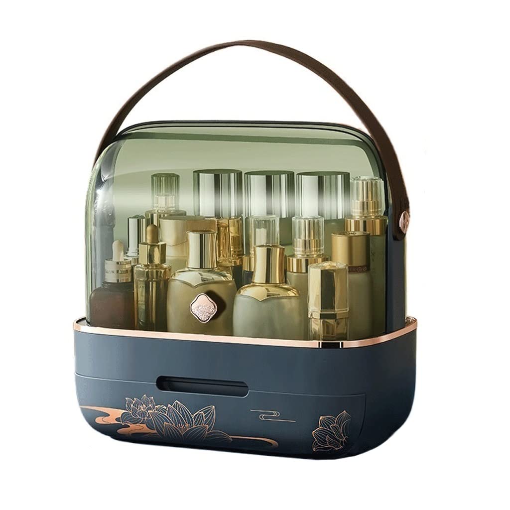 Organisateur de maquillage coiffeuse et boîte de rangement cosmétique fleur d'hibiscus pour bureau