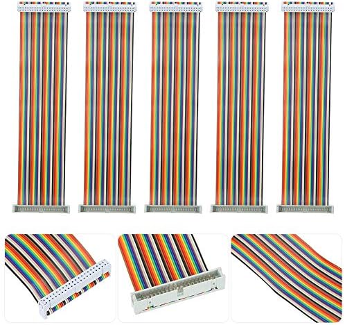 T opiky 5Pcs GPIO Cable for Raspberry Pi Male to Female 40pin Ribbon Wire Computer Accessories 20cm(Male to Female)