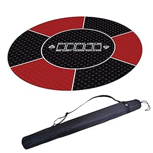 1,2 M Ronde Poker Tafel Mat, Deluxe Suede Rubber Texas Hold’em Pokers Tafelkleed Met Draagtas,120cm/46inch