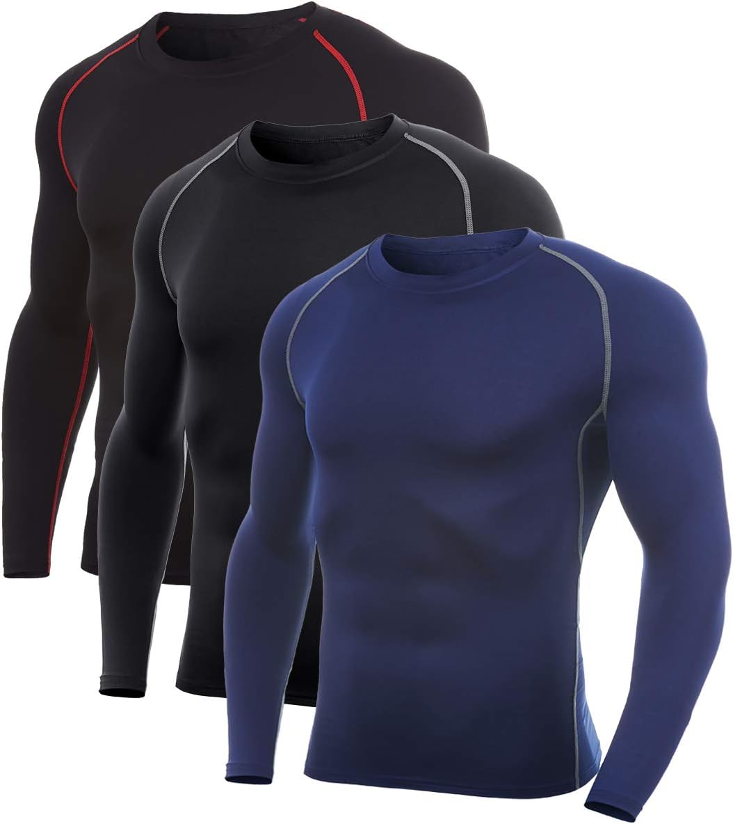 Men's Long-Sleeve Compression Shirt Base-Layer Running Top