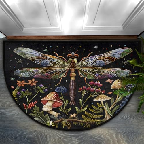 Tapete Medio Circulo Antideslizante Lavable 61x91 cm