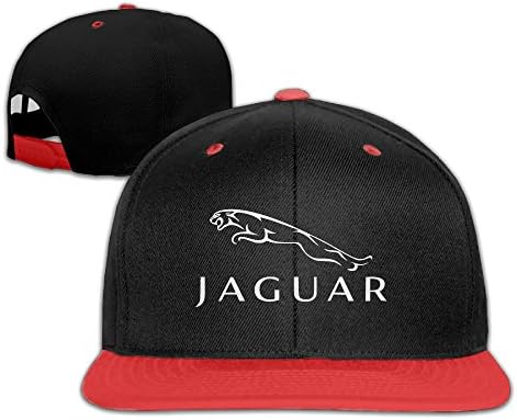 JSWALA Unisex Kids UK Jaguar Luxury Car Band HIP Hop Baseball Caps Snapback Hats Red