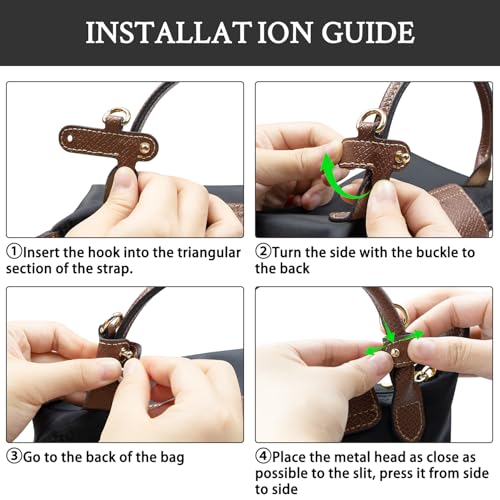 Alça transversal de substituição para Longchamp Le Pliage Bolsa original com alça Mini Bag Kit de co