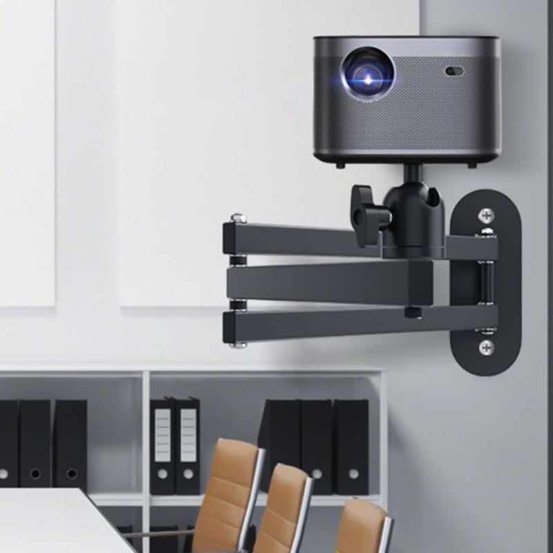 Supporto a parete for proiettore, pieghevole, vite da 1/4". | Design pieghevole, salvaspazio, utilizzo a parete a soffitto, facile posizionamento(Arms 35cm)
