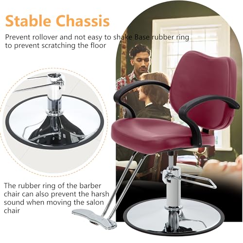 PayLessHere-Barber-Chair-Salon-Chair-Styling-Heavy-Duty-Hydraulic-Pump-Stylist-Chair-Adjustable-Hydraulic-Chair-for-Hair-Stylist-Women-ManBurgundy
