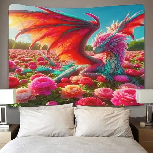 DragonTentures 3D tenture effet relief pour decoration chambre - 4