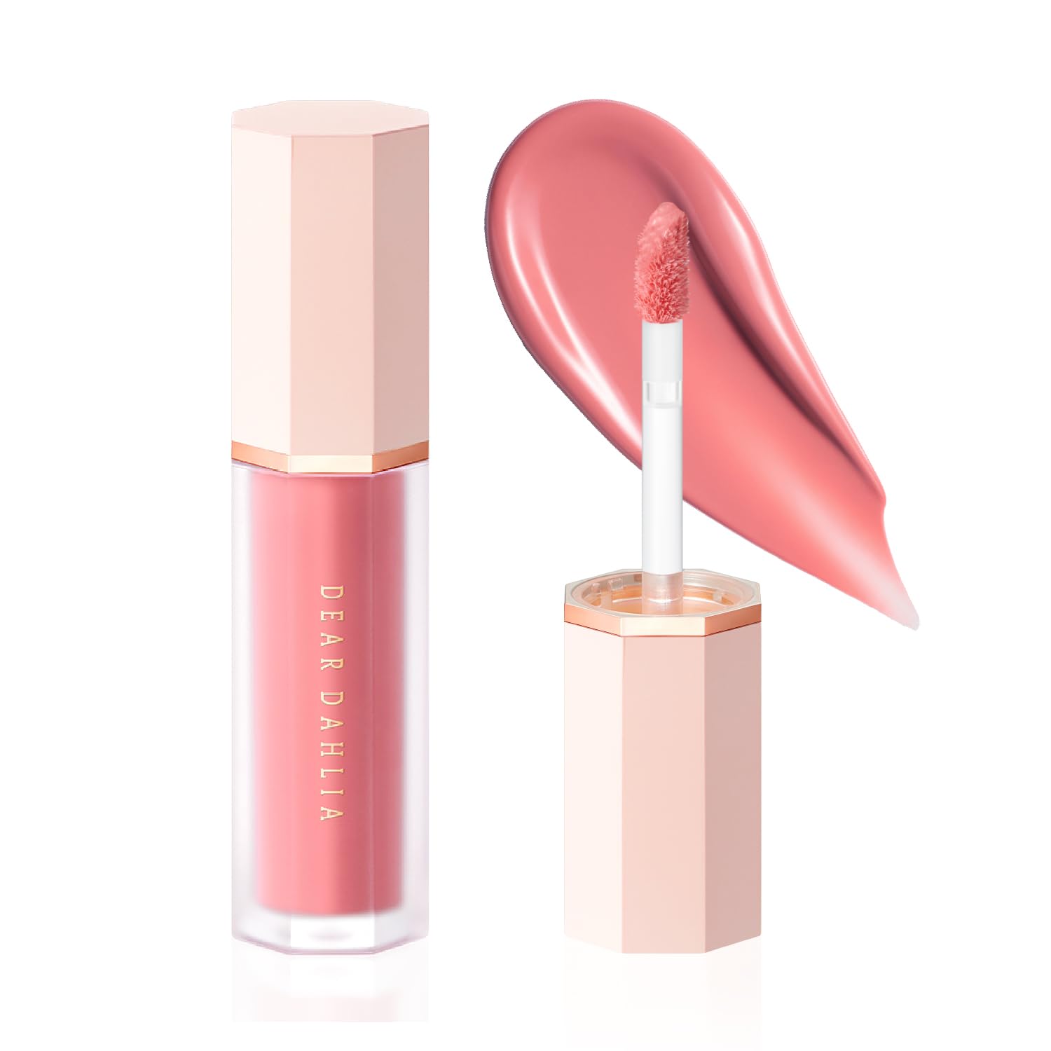 DEAR DAHLIA Petal Drop Blush (Dreamy) – Weightless Buildable Liquid Blush with High-Pigment, Long-lasting Dewy Finish, Natural Flush. Hydrating, Vegan, Cruelty-Free Korean Makeup for Cheeks. 0.14 oz