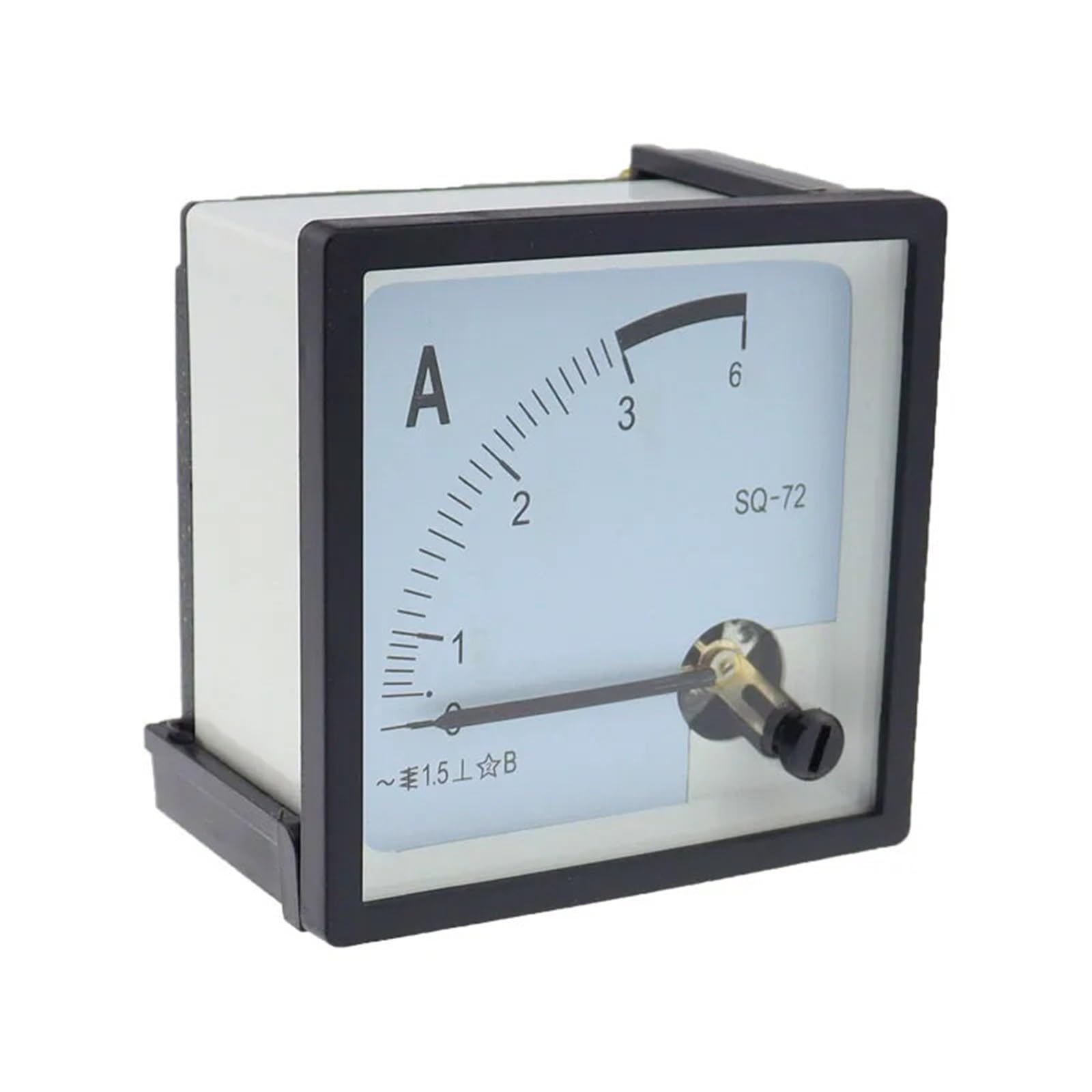 Puntero SQ-72 de 72 x 72 mm, amperímetro de CA 1A 2A 3A 5A 10A 15A 20A 30A 50A AMP Meter analógico CZ-72 1 unidad (1A)