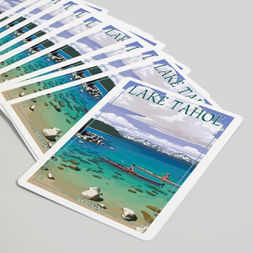 Lantern Press Lake Tahoe Naipes Poker 52 cartas miniatura 5
