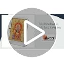 Image of Eknoor Gold Plated Murugan Kartikeya Ji Acrylic Recta 1 Car Dashboard Frame | Gold-plated Murugan Ji temple darshan foil on acrylic Recta 1 frame with gold border - car, desk and puja ghar