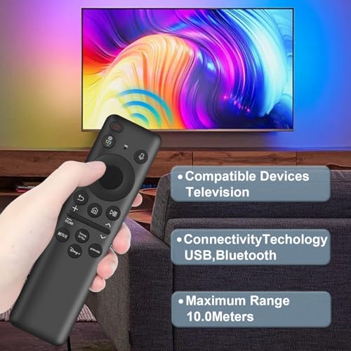 Image of Rechargeable Voice Remote for Samsung Smart TV Remote, BN59-01432A Remote Replacement for Samsung OLED Neo QLED Crystal UHD Frame Solar 4K 8K Smart TVs VG-TM2360E