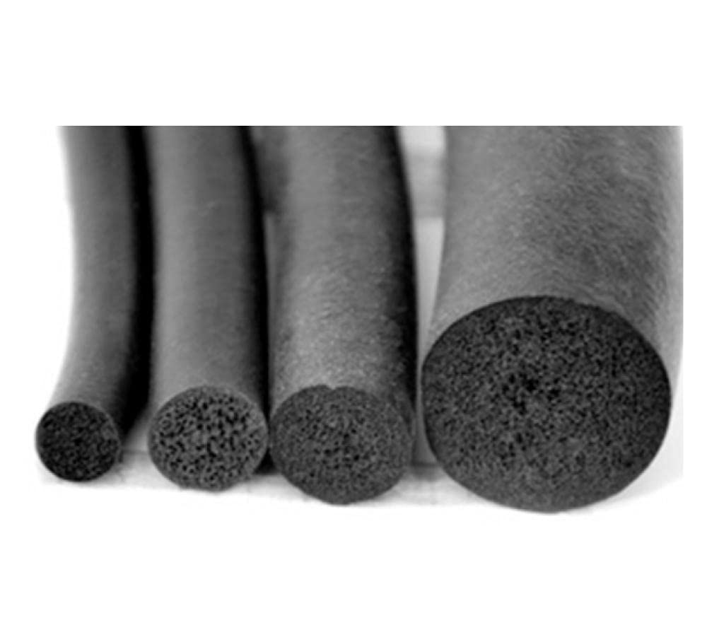 Strip rond, éponge, bande de caoutchouc noire, bande de mousse en caoutchouc-8mm * 100m