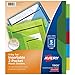 Avery 5-Tab Plastic Binder Dividers with Pockets, Insertable Multicolor Big Tabs, 1 Set (11906)
