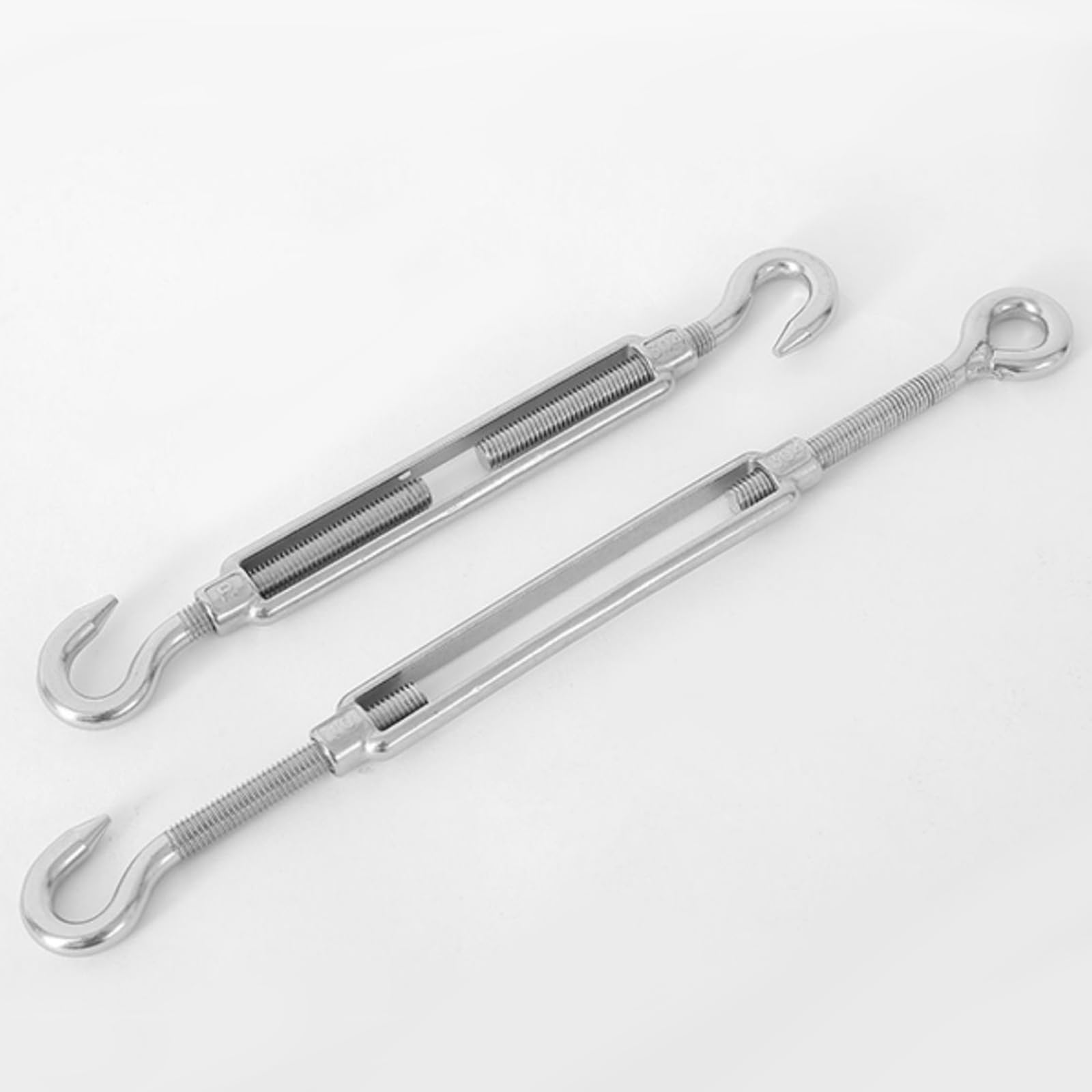 TEN-HIGH Tensor de alambre M8 Eye & Eye, tensor de cuerda de alambre de acero inoxidable 304, tensor de cable resistente para alambre de jardín, tensor de alambre de valla, colgar al aire libre, 6
